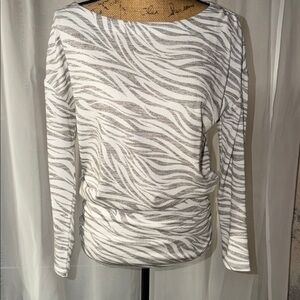 Women's Zebra Print Long Sleeve Sweater